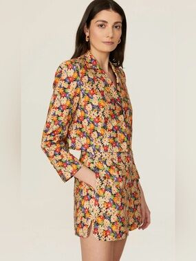 Something Navy Floral Tailored Shorts